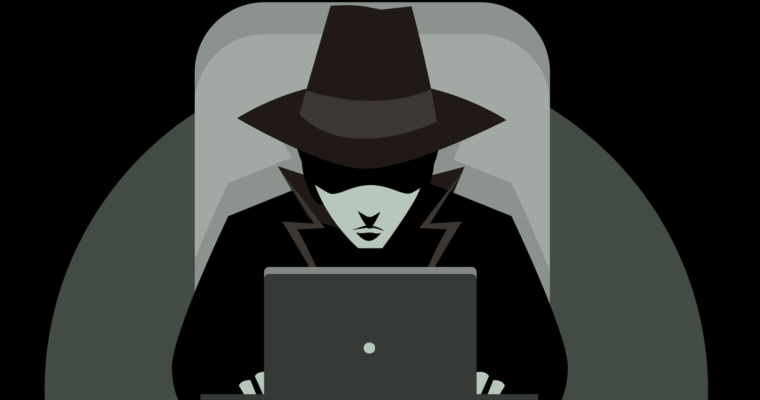 Image depicts a shady character engaging in black hat SEO