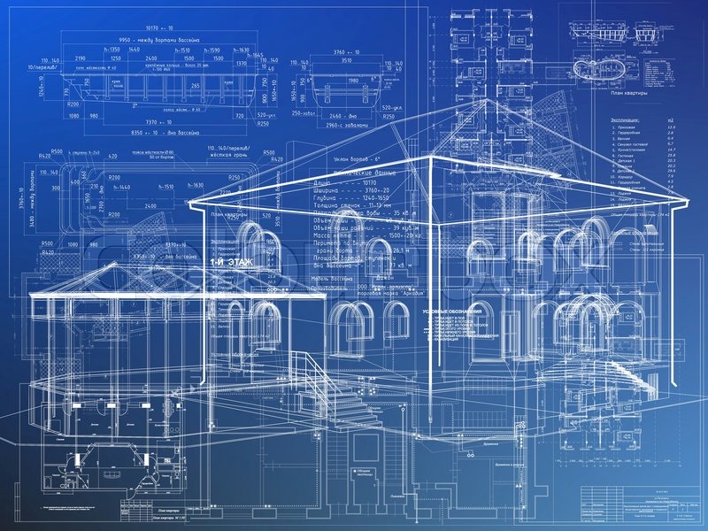 Image depicts a blueprint of a house as part of the disciplines of white hat SEO