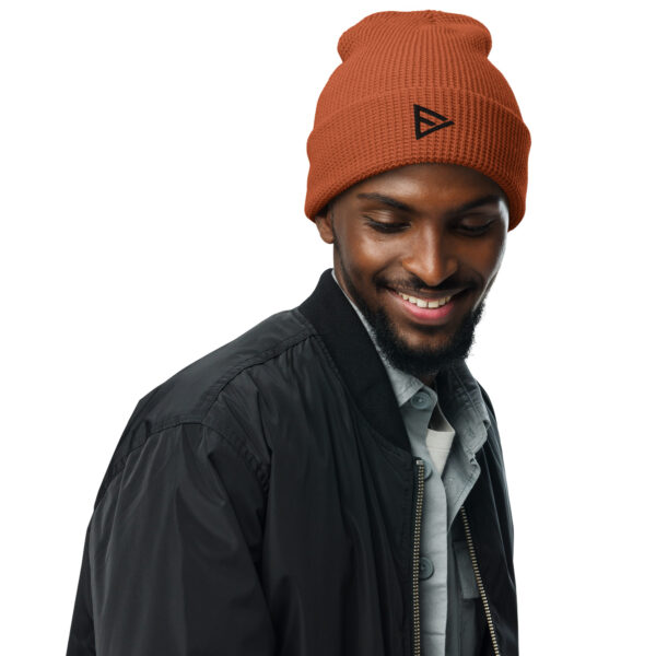 Waffle Beanie - Orange - Image 2