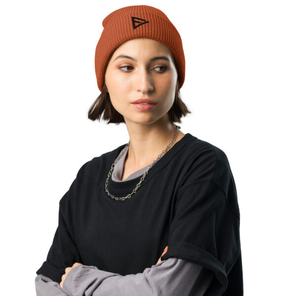 Waffle Beanie - Orange - Image 3