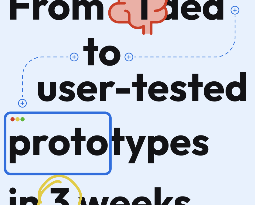 From idea to user-tested prototype in 3 weeks