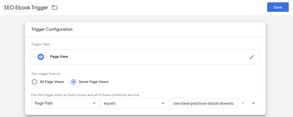 GA4 conversion tracking trigger example