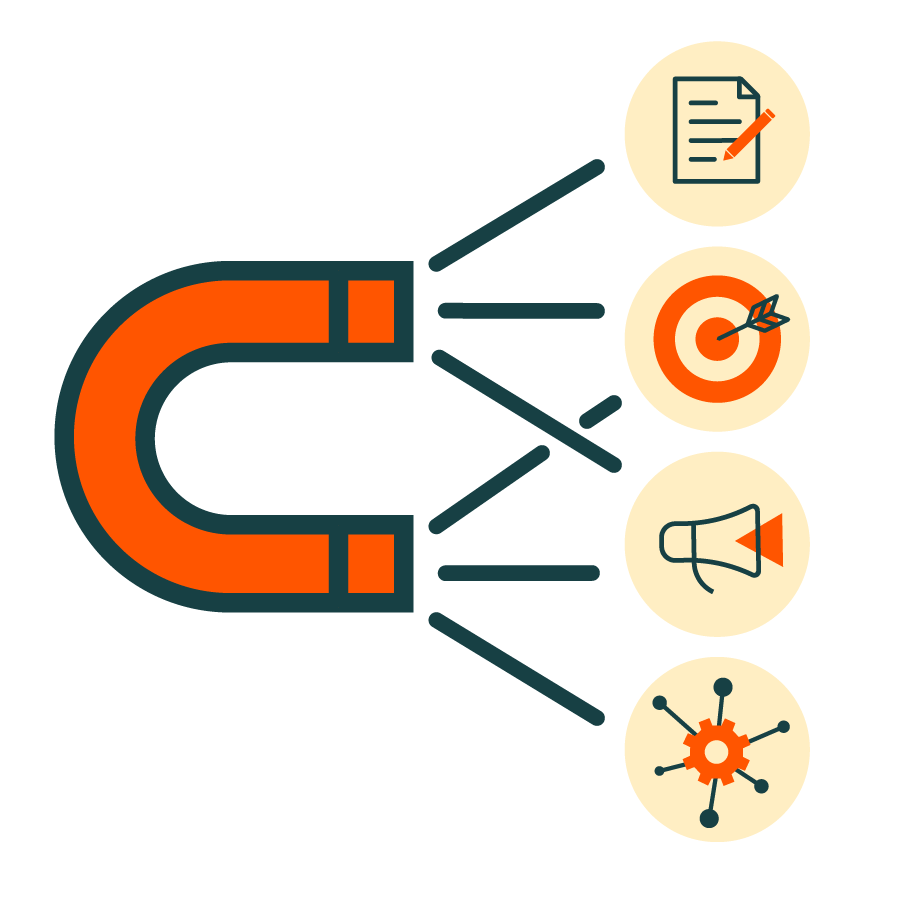 diagram-solutions-generate-leads How to announce startup funding - solutions<br />
Icons showing the components of announcing startup funding