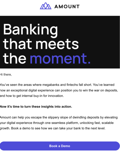 amount email marketing campaign